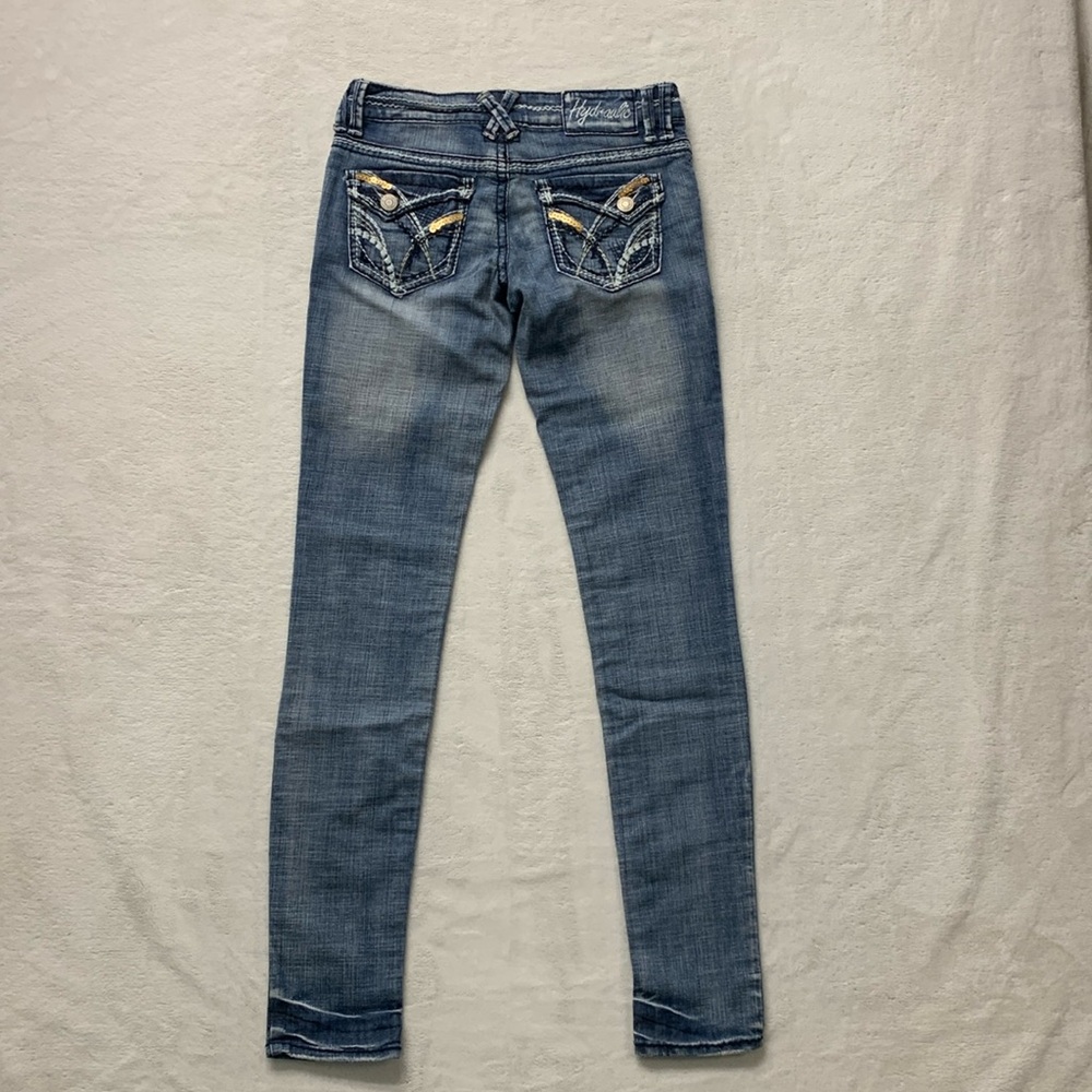Hydraulic Vikki Denim Leggings Distressed Jeans bling size 5/6